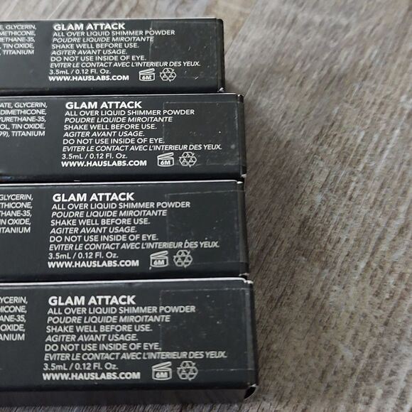 HAUS LABS By Lady Gaga: GLAM ATTACK LIQUID EYESHADOW Dynasty Set of 4 NEW - Picture 3 of 10